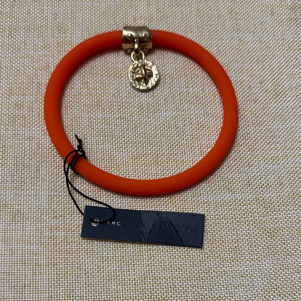 Marc Jacobs Gold and Orange silicone Bracelet Collection